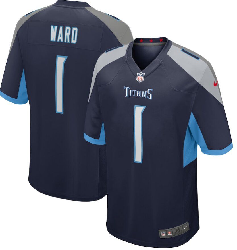 youth Tennessee Titans #1 Cameron Ward Navy Blue 2025 NFL Draft First Round Pick Nike  Game Jersey->youth nfl jersey->Youth Jersey